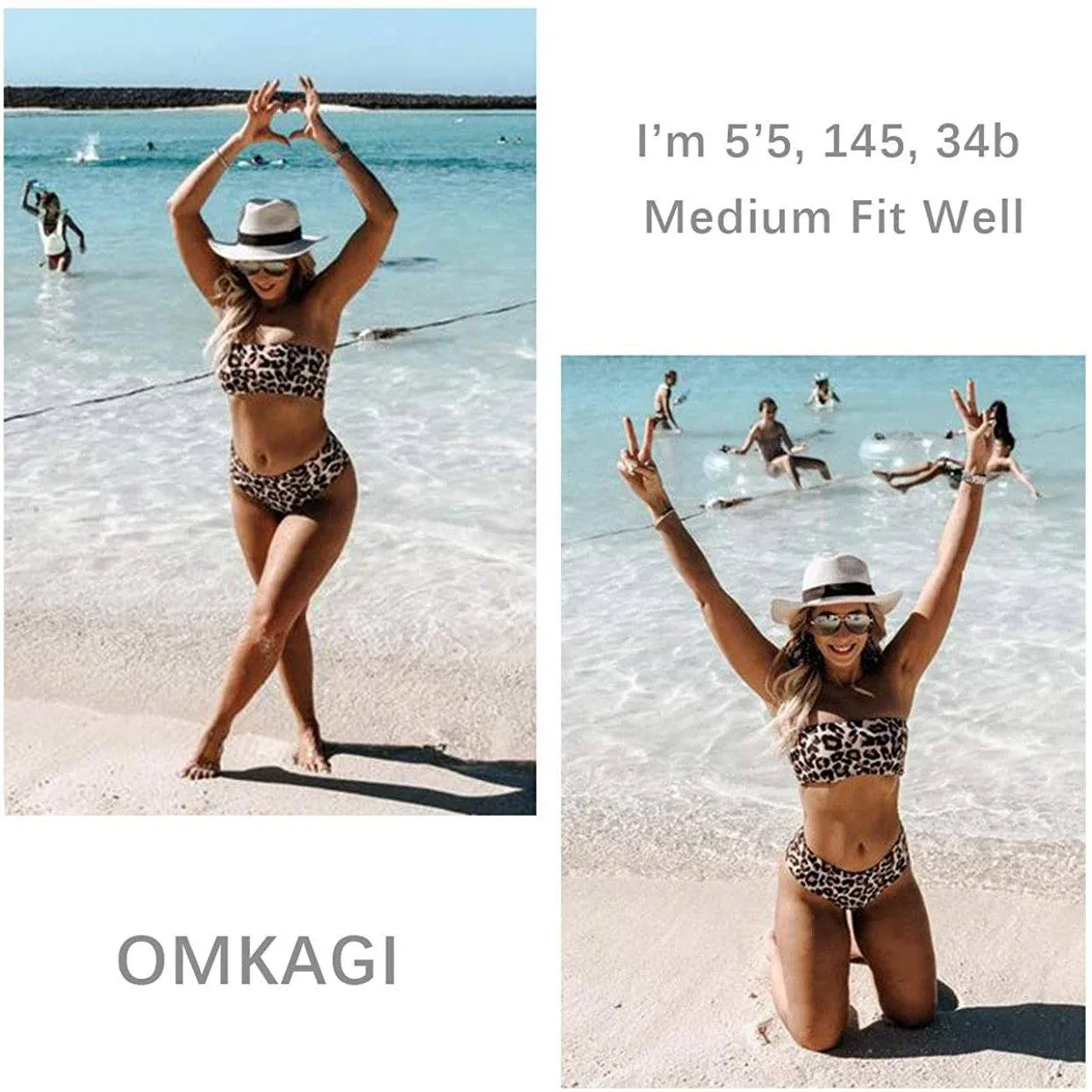 2-Piece: Women's Tube Top Bikini Swimsuit