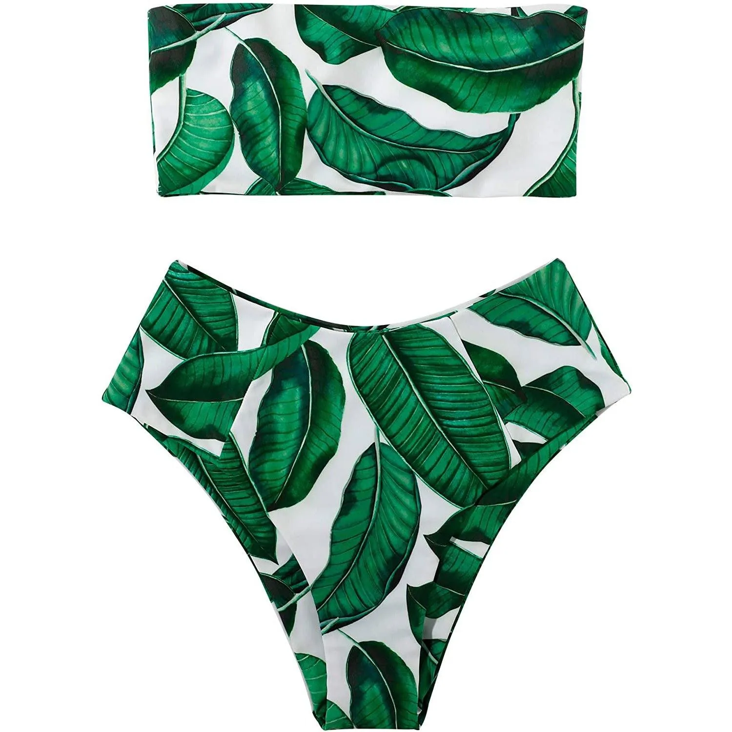 2-Piece: Women's Tube Top Bikini Swimsuit