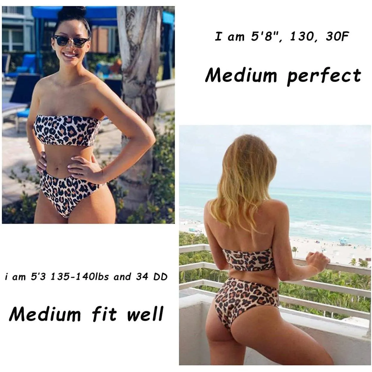 2-Piece: Women's Tube Top Bikini Swimsuit