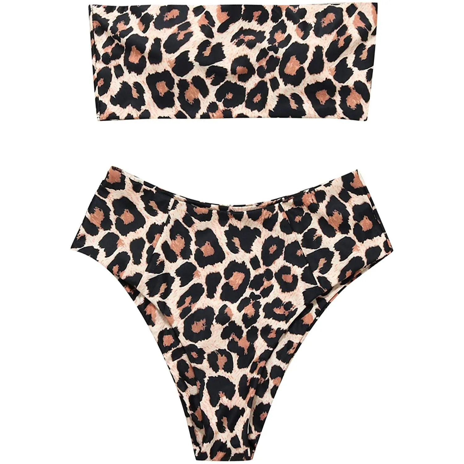 2-Piece: Women's Tube Top Bikini Swimsuit