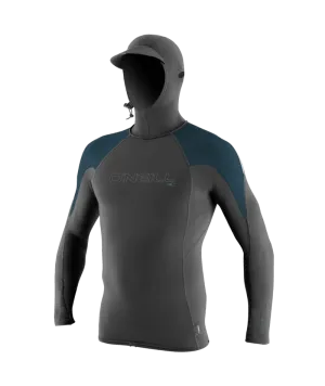 2022 O'neill Premium O'Zone L/S Rash Guard W/hood GREY