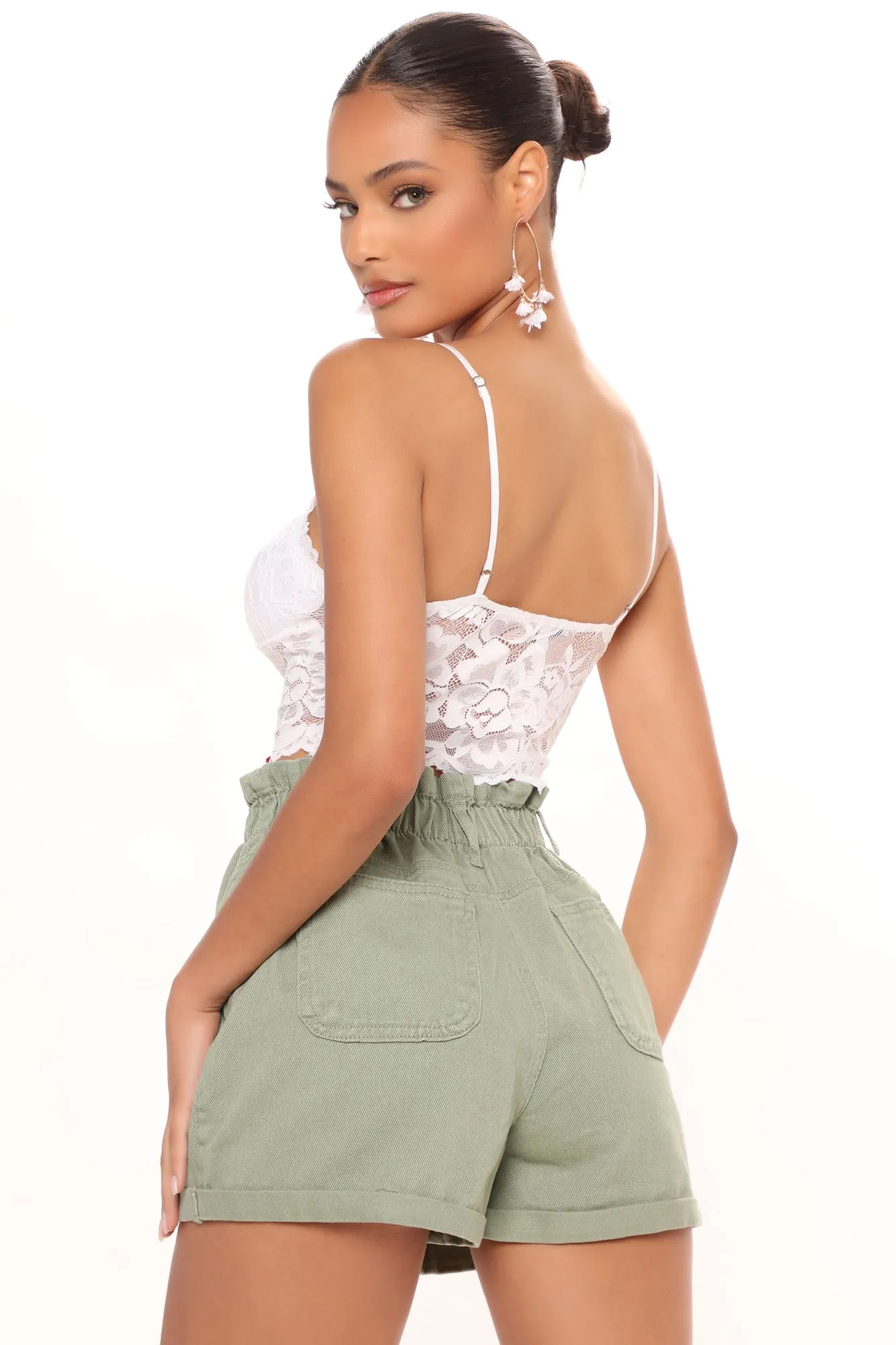 All Pretty Lace Bralette Top - White