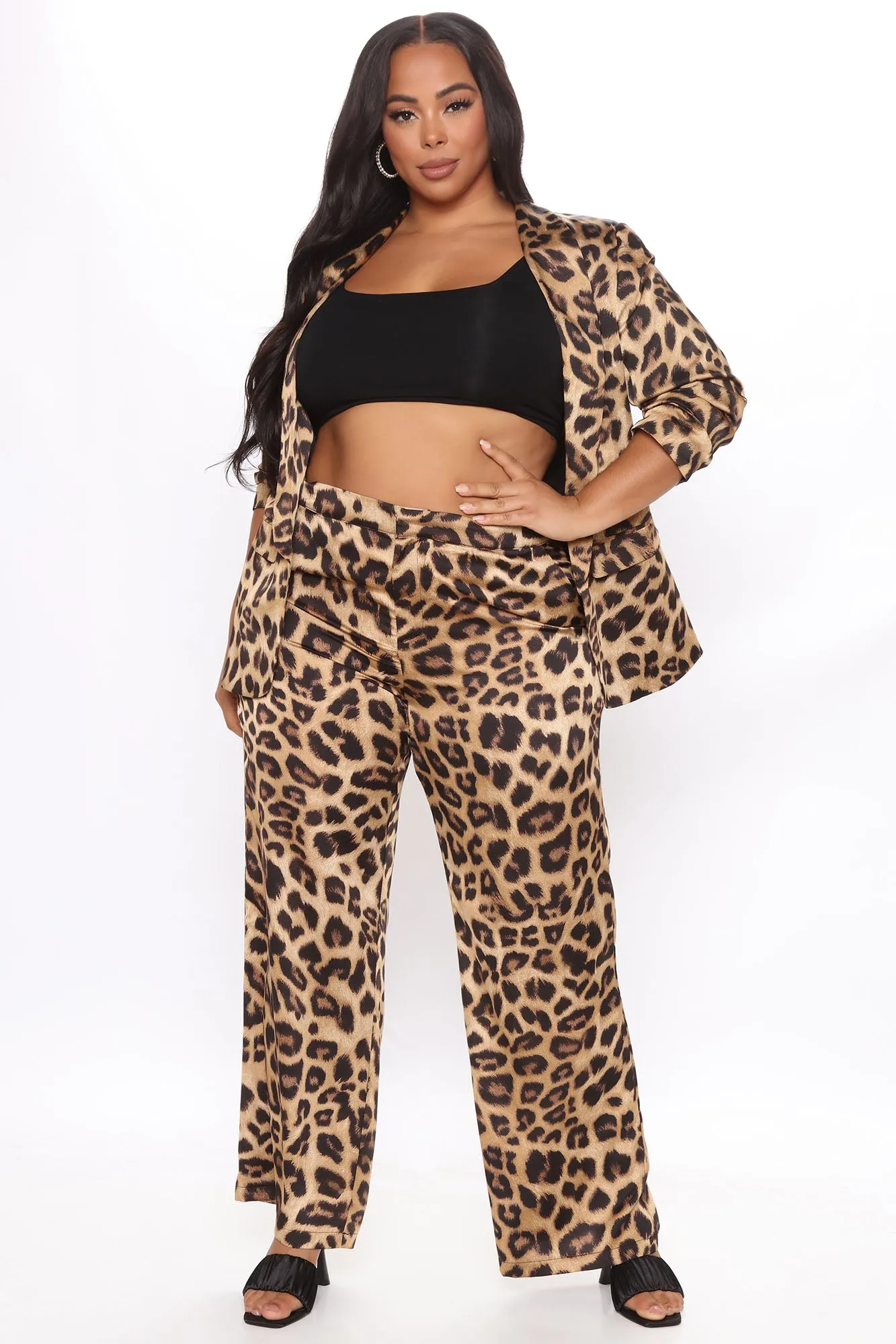 Animal Instincts Blazer Set - Leopard