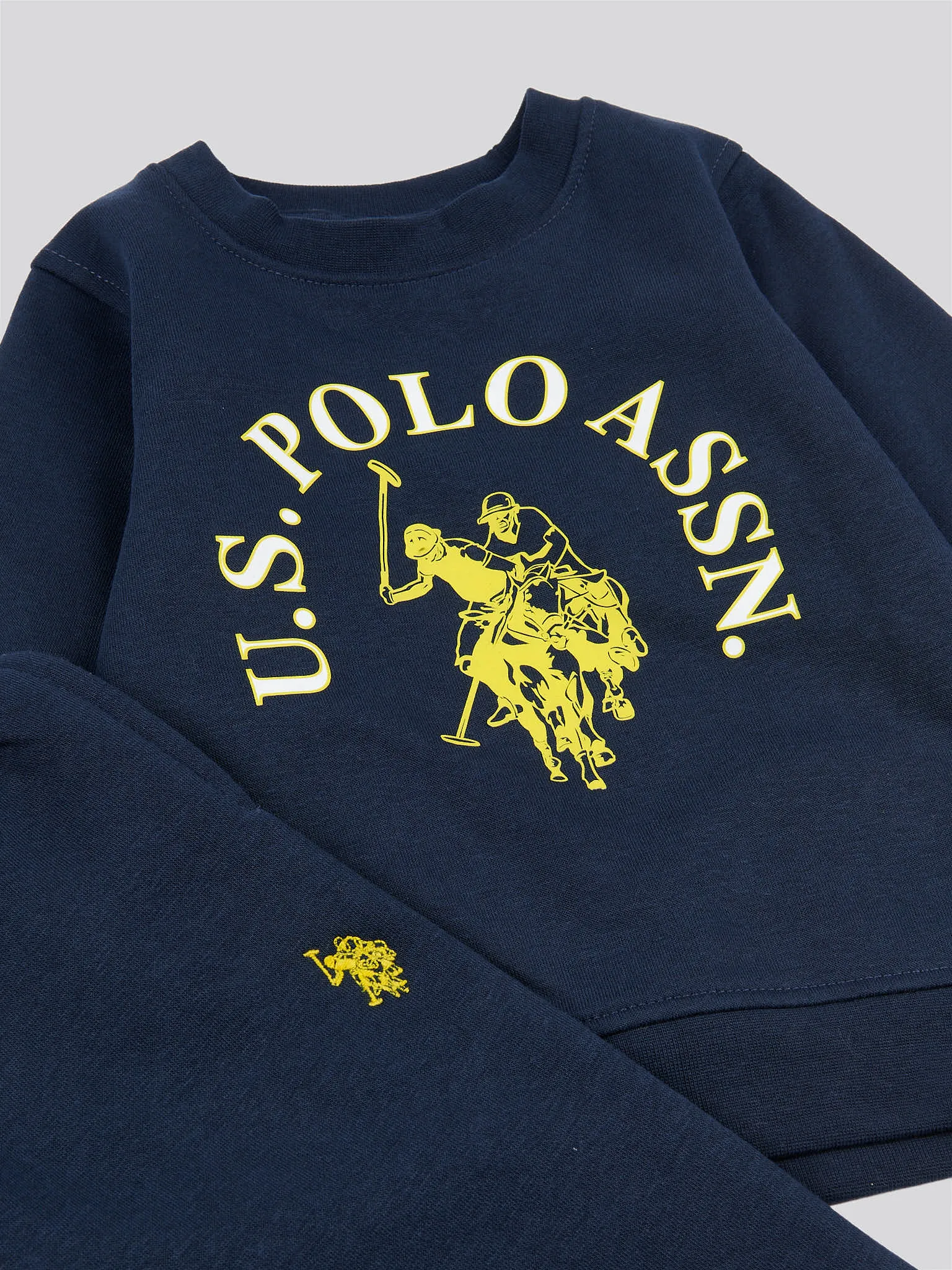 Arch Crew and BB Jog Set Dark Sapphire Navy / Empire Yellow DHM