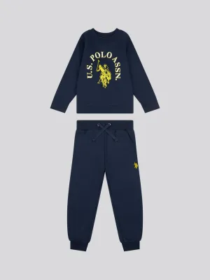 Arch Crew and BB Jog Set Dark Sapphire Navy / Empire Yellow DHM