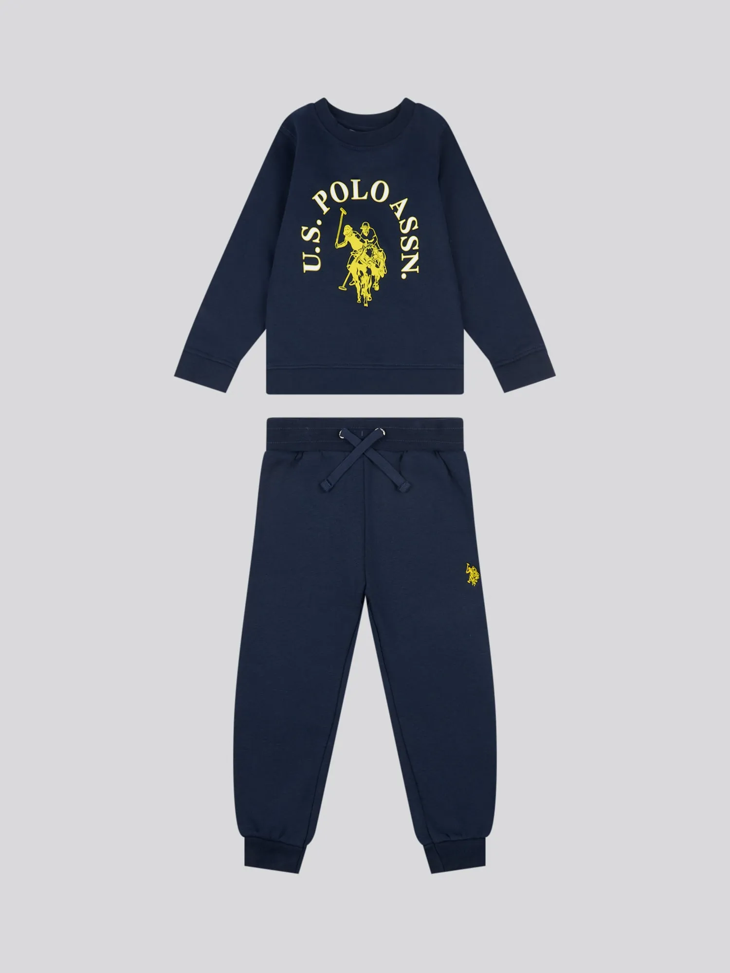 Arch Crew and BB Jog Set Dark Sapphire Navy / Empire Yellow DHM