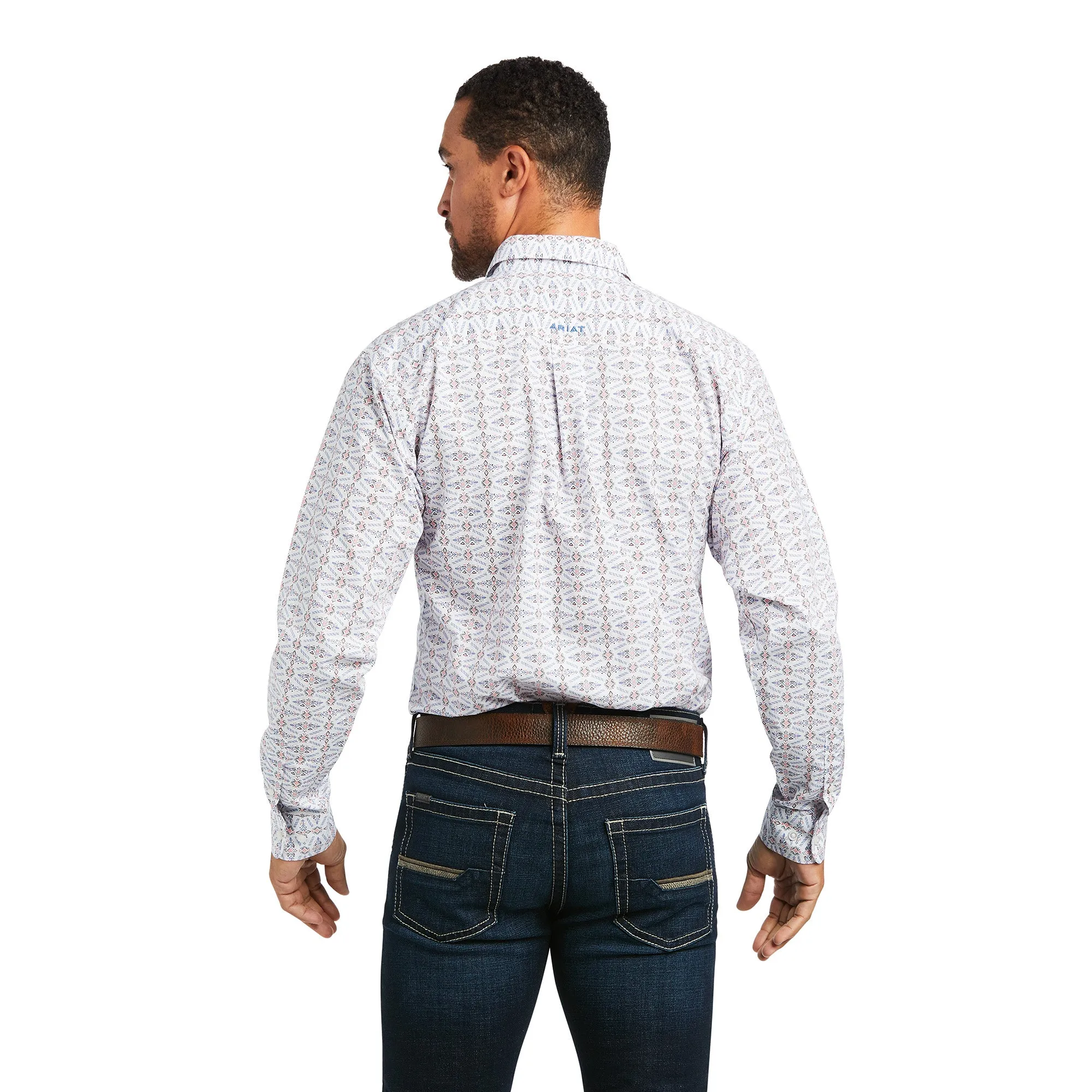 Ariat® Men's Ivan Fitted Long Sleeve White Button Up Shirt 10039252