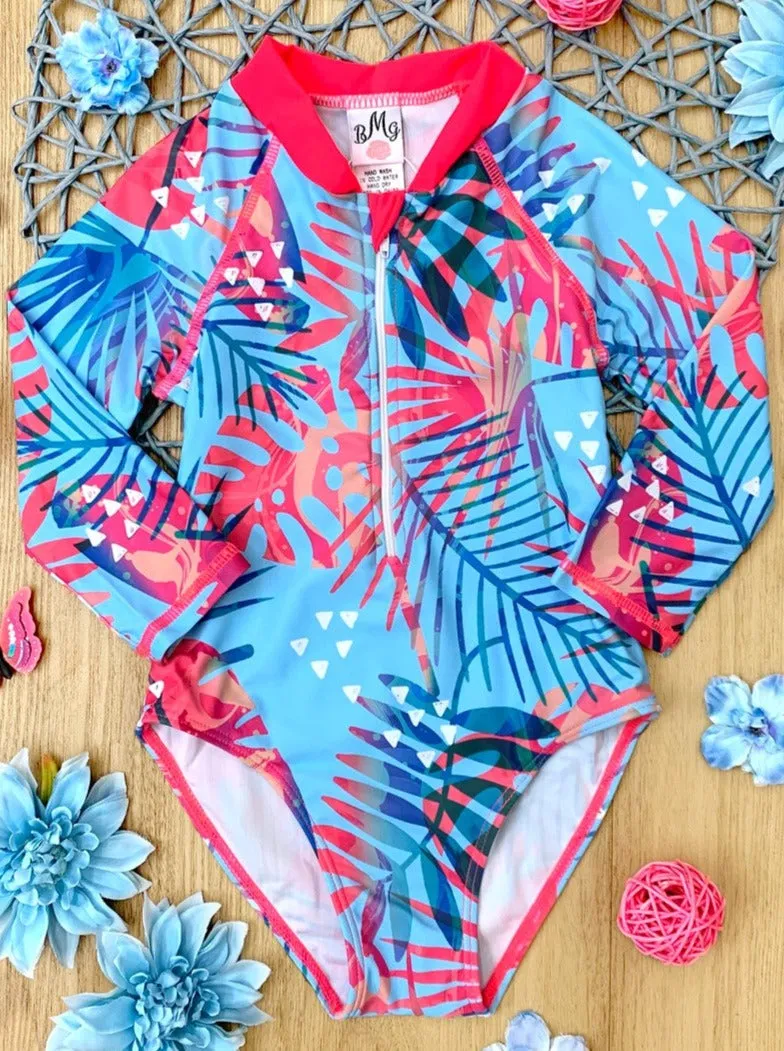 At the Oasis Rash Guard Swimsuit
