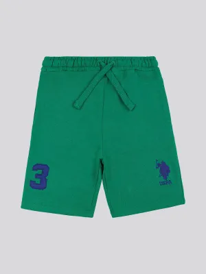 Boys Player 3 Sweat Shorts in Ultramarine Green