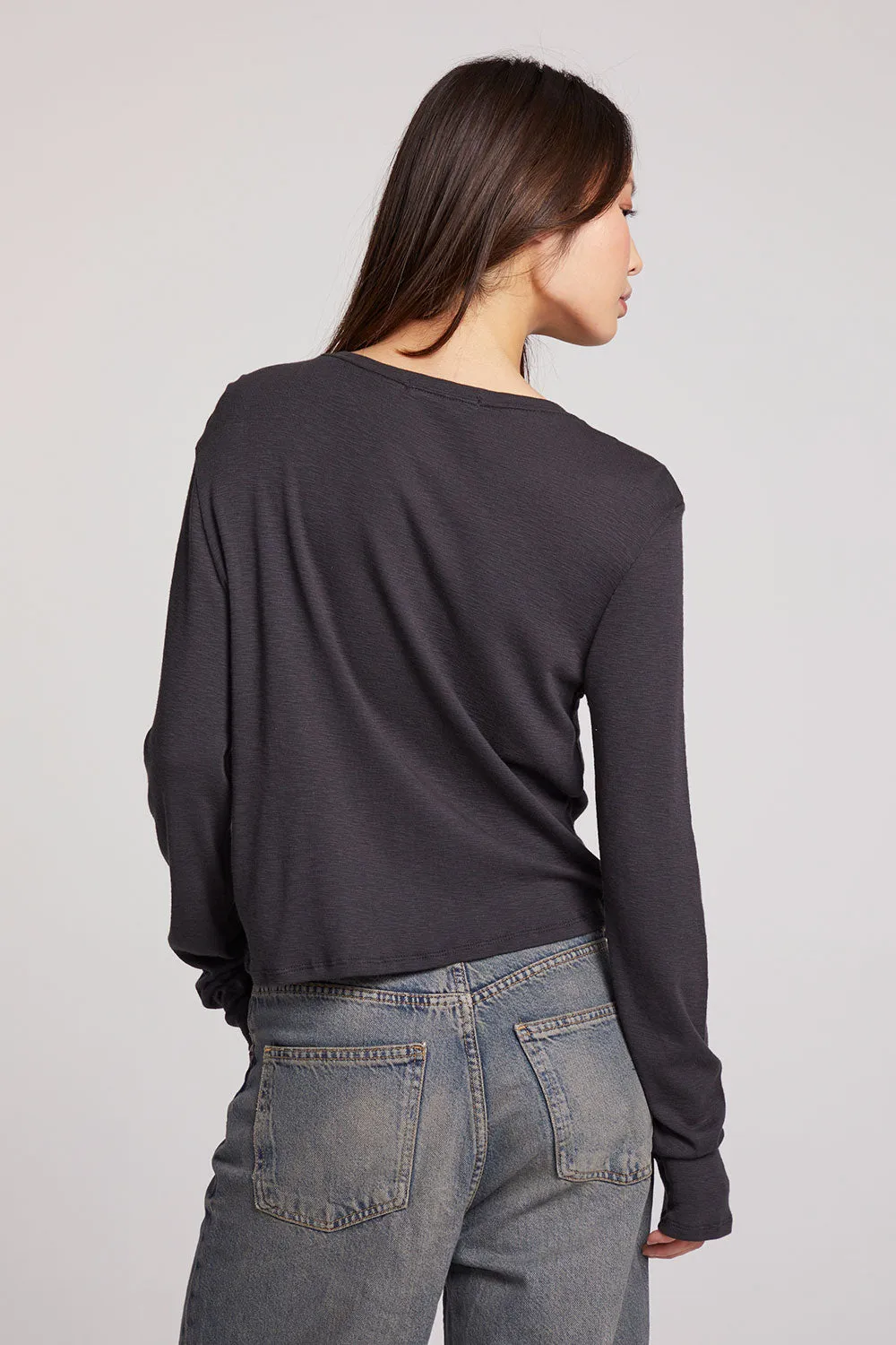 Brady Licorice Button Up Pullover