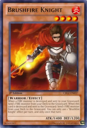 Brushfire Knight - CBLZ-EN037 - Rare - 1st Edition