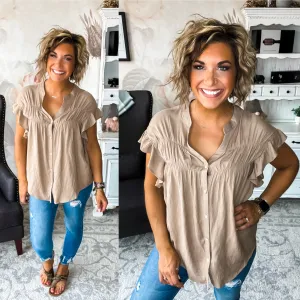 Can It Be Ruffle Button Down