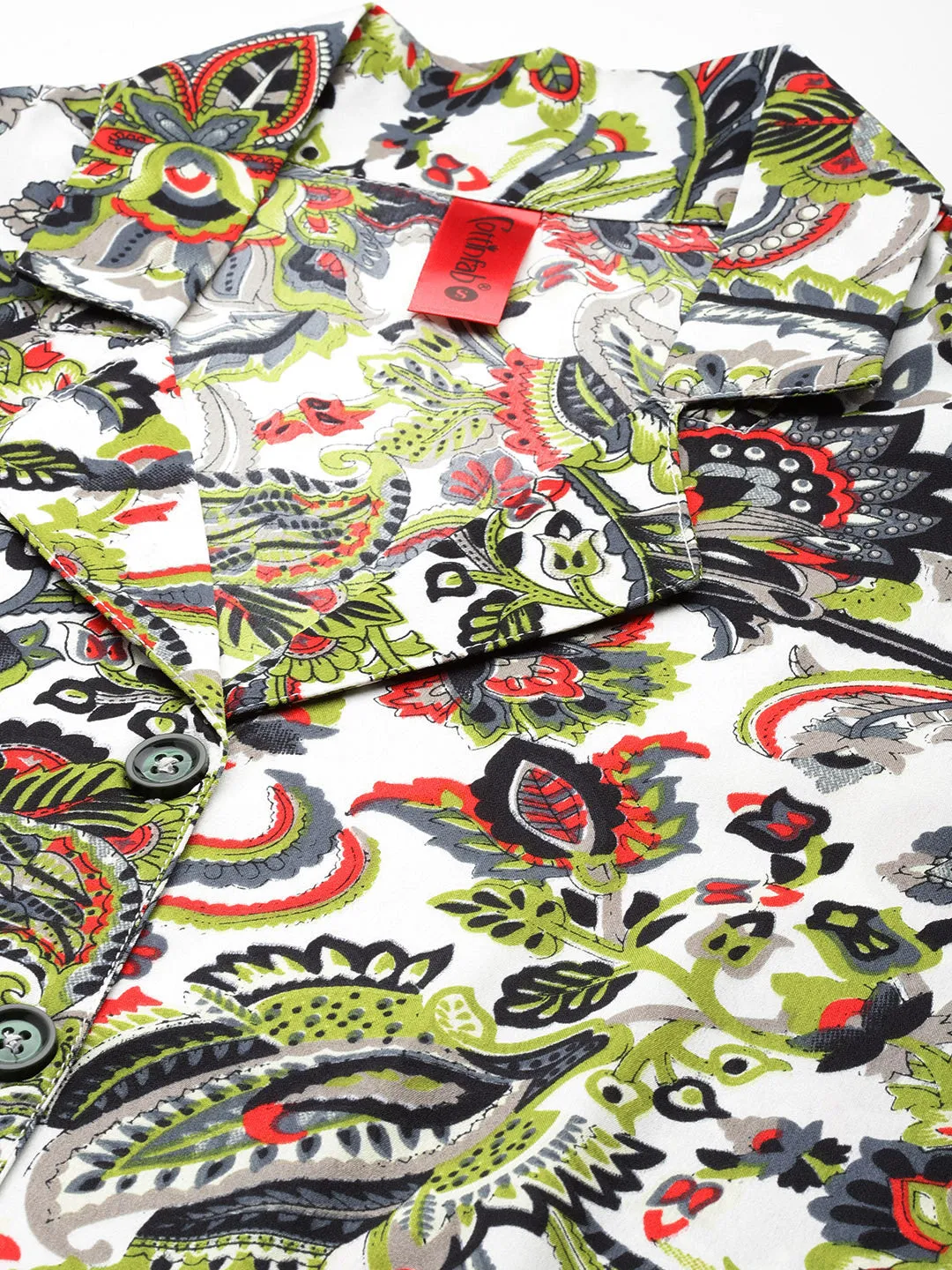 Cottinfab Women Floral Printed Co-Ords