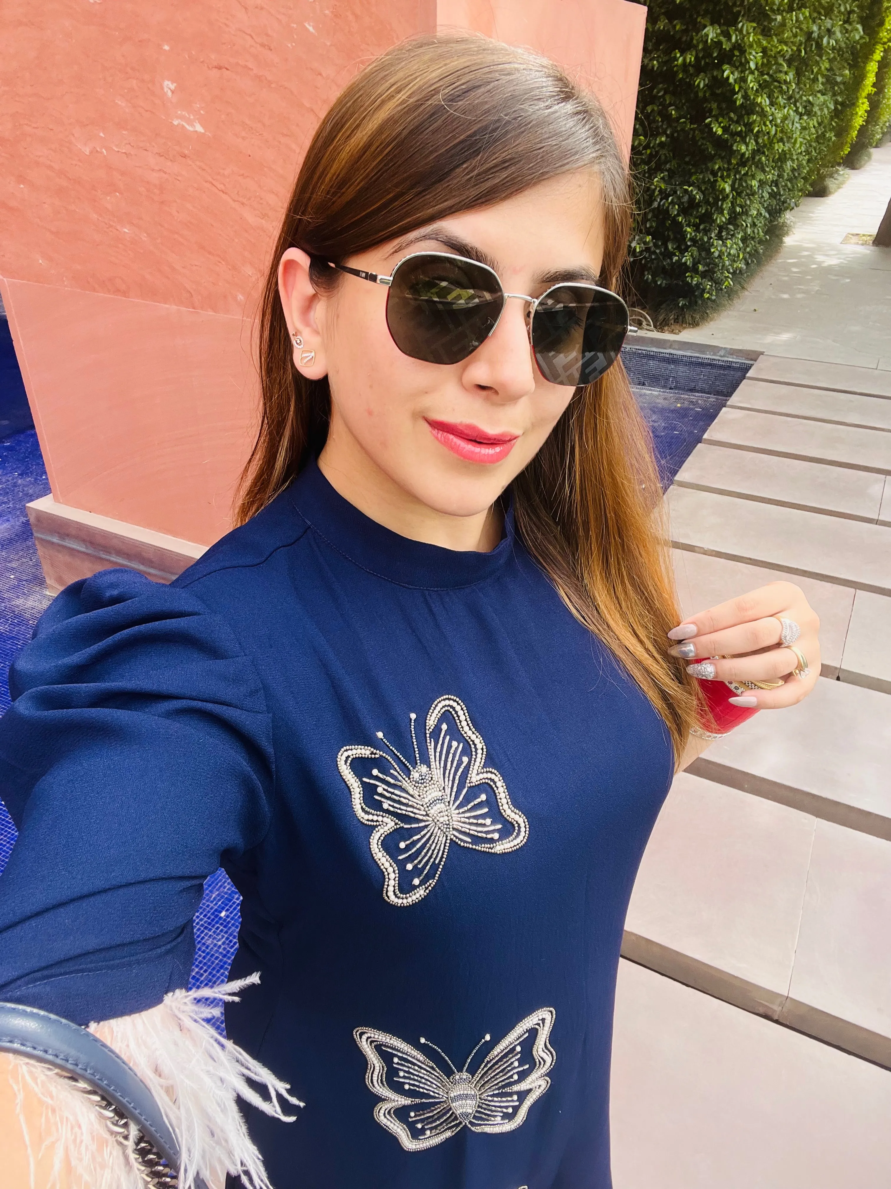 Embroidered Butterfly dress