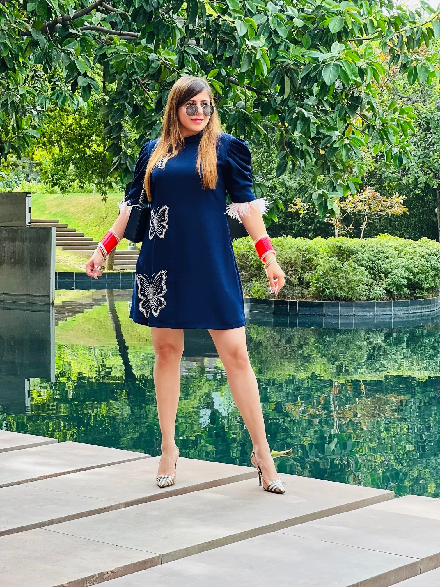 Embroidered Butterfly dress