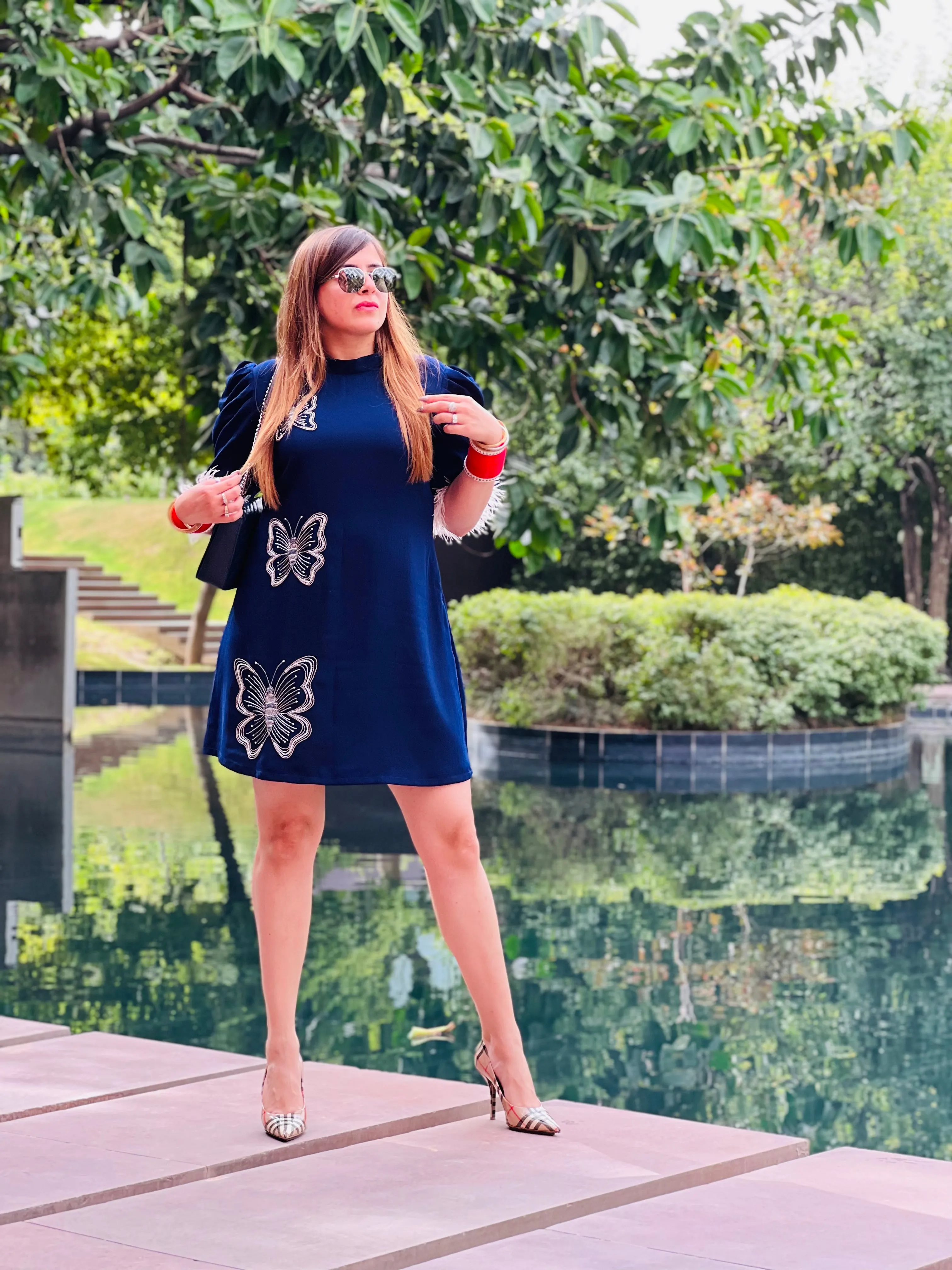 Embroidered Butterfly dress