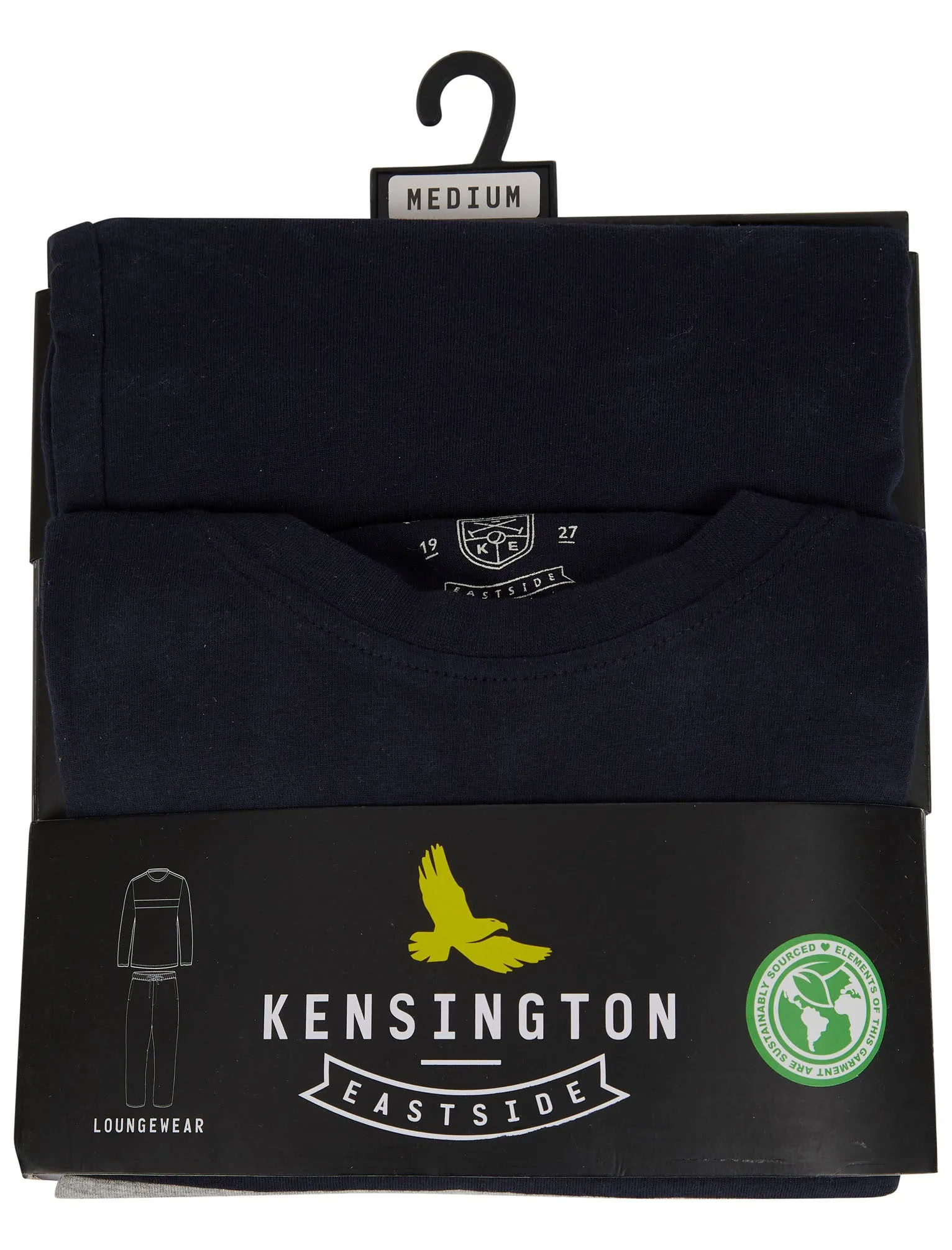 Erisa 2pc Long Sleeve Cotton Lounge Set in Sky Captain Navy - Kensington Eastside