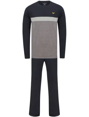Erisa 2pc Long Sleeve Cotton Lounge Set in Sky Captain Navy - Kensington Eastside