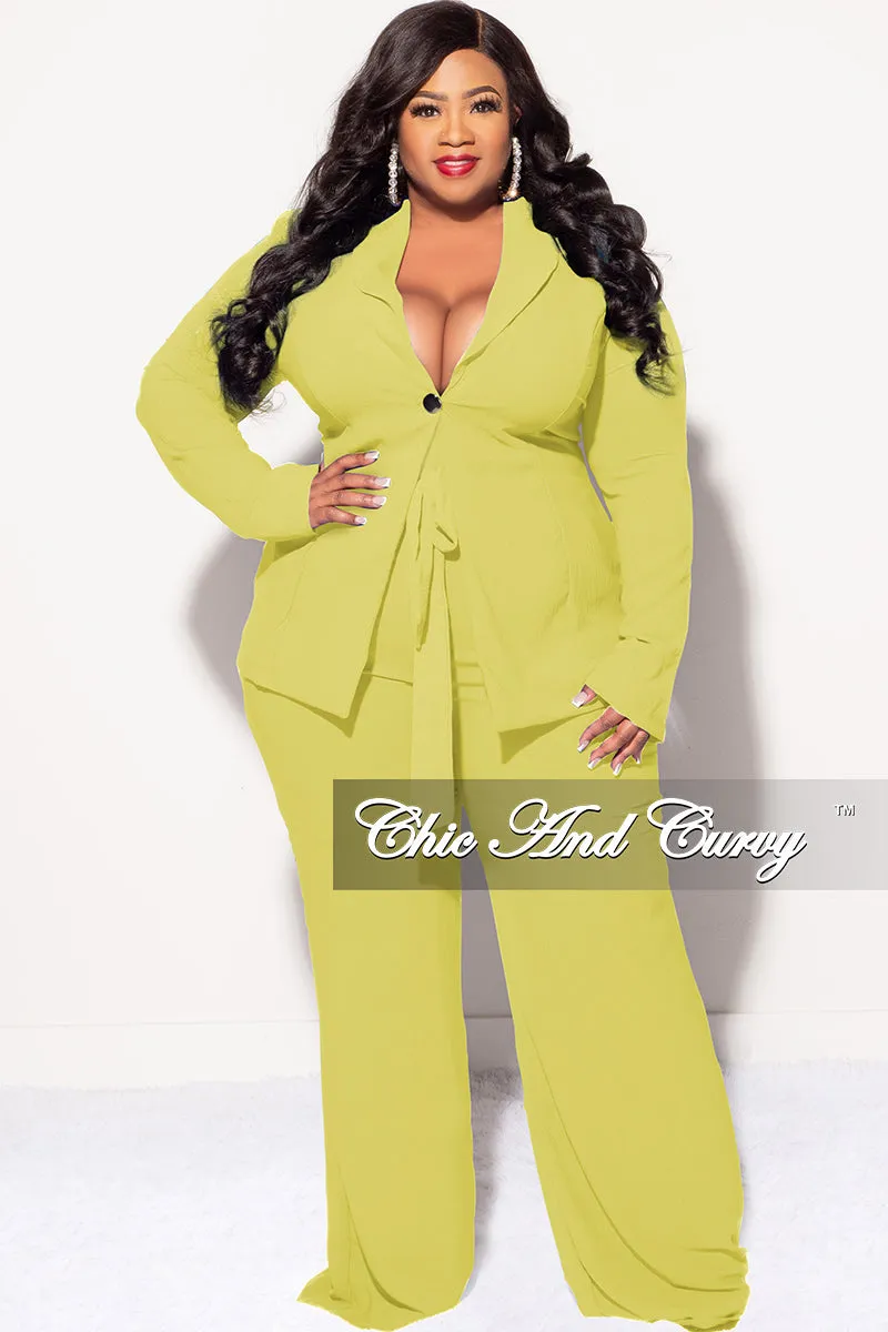 Final Sale Plus Size Blazer 2pc Set in Puce