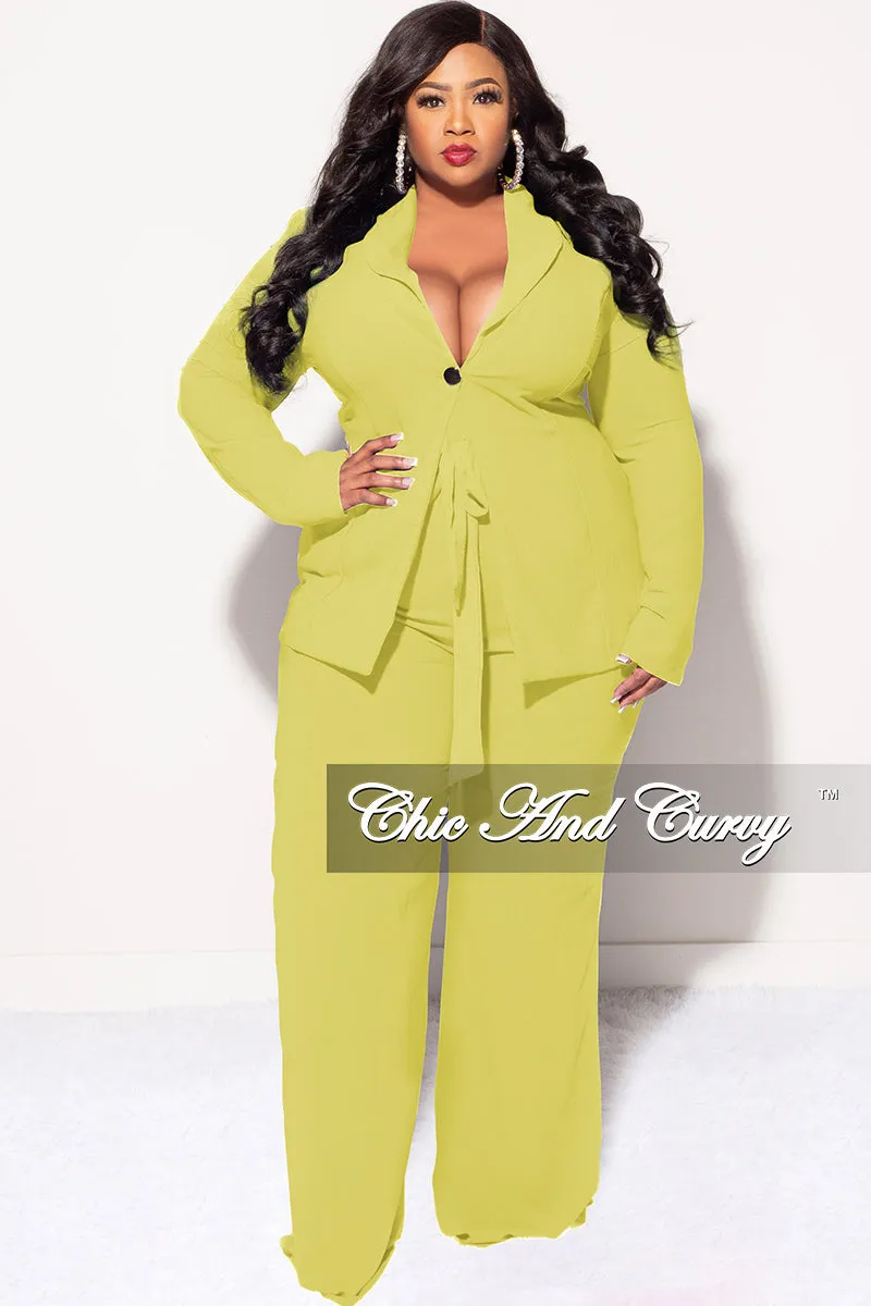 Final Sale Plus Size Blazer 2pc Set in Puce