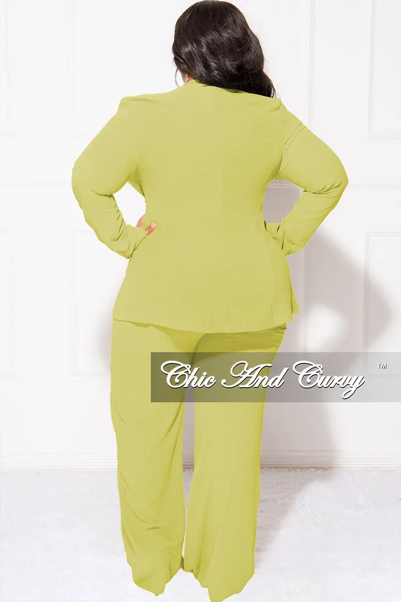 Final Sale Plus Size Blazer 2pc Set in Puce