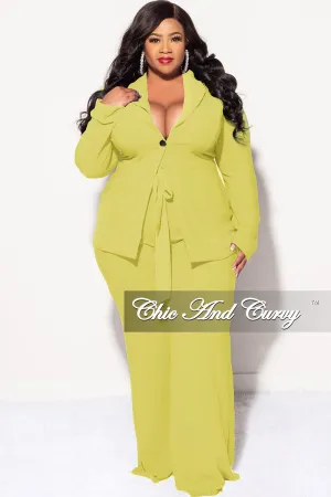 Final Sale Plus Size Blazer 2pc Set in Puce