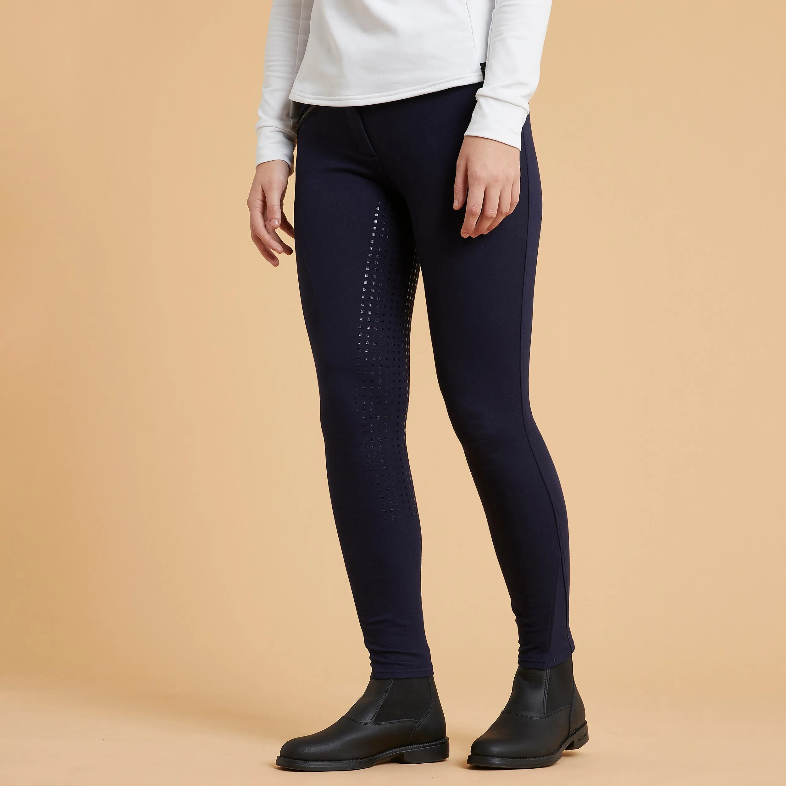 Fouganza women's riding breeches, blue
