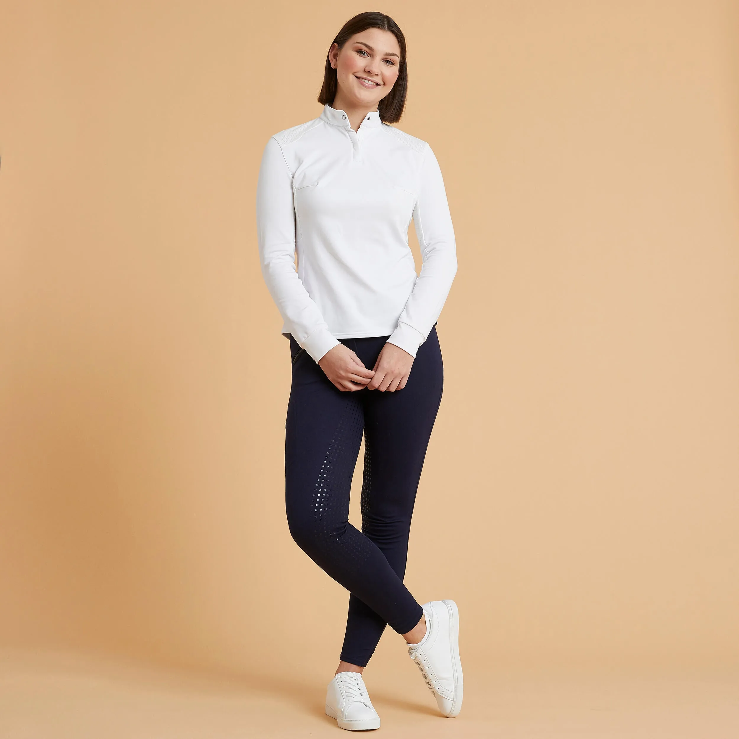 Fouganza women's riding breeches, blue