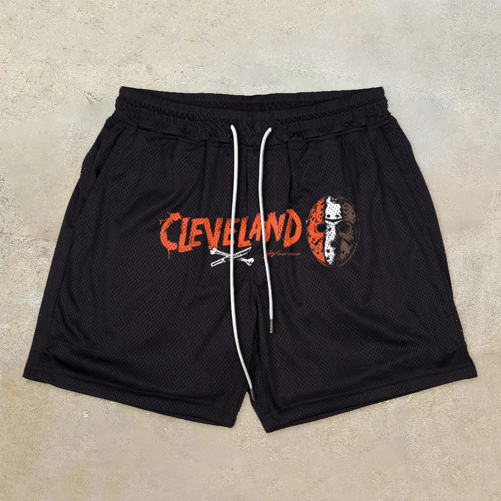 Funny Retro Casual Street Mesh Shorts