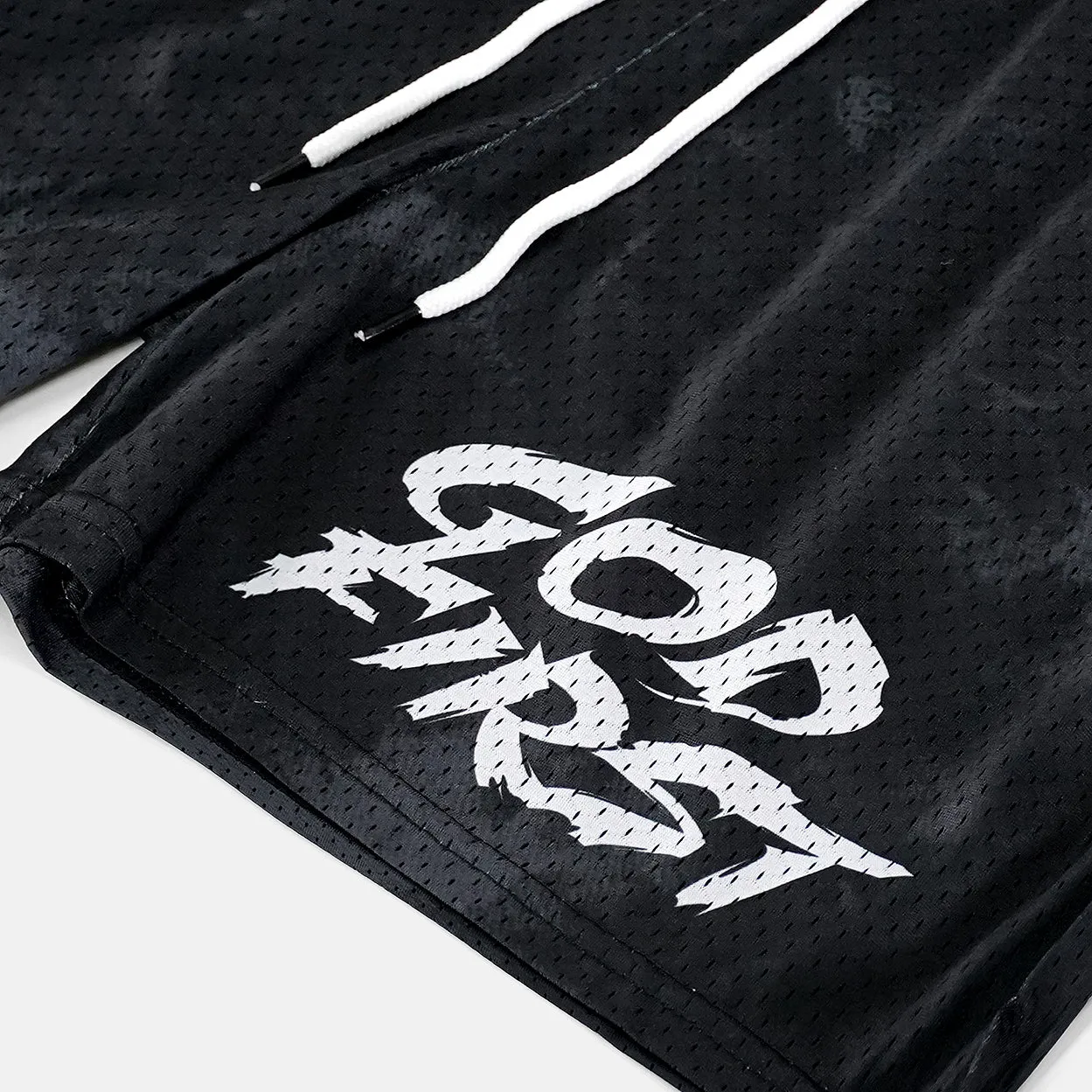 God First Black Shorts - 7"