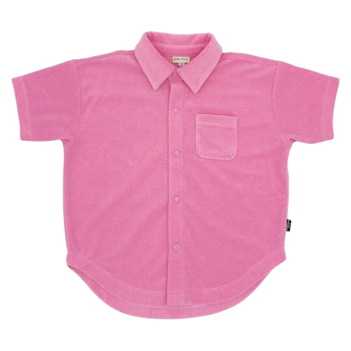 ISLA TERRY BUTTON DOWN TOP (PREORDER)
