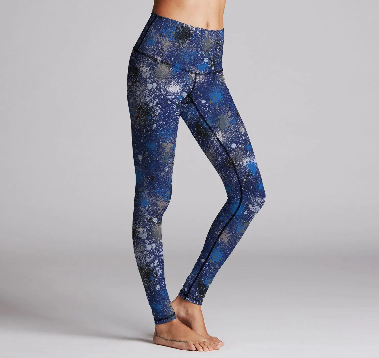 Leggings (Hi-Waist), Ink Splatter