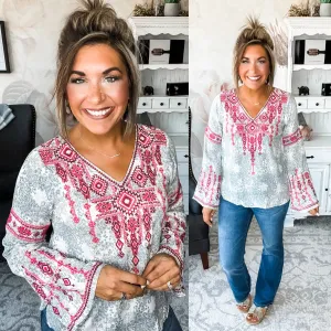 Life With You Embroidered Blouse