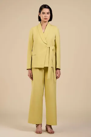 Lime Green Jade Knot Blazer & Pant Co-Ord Set