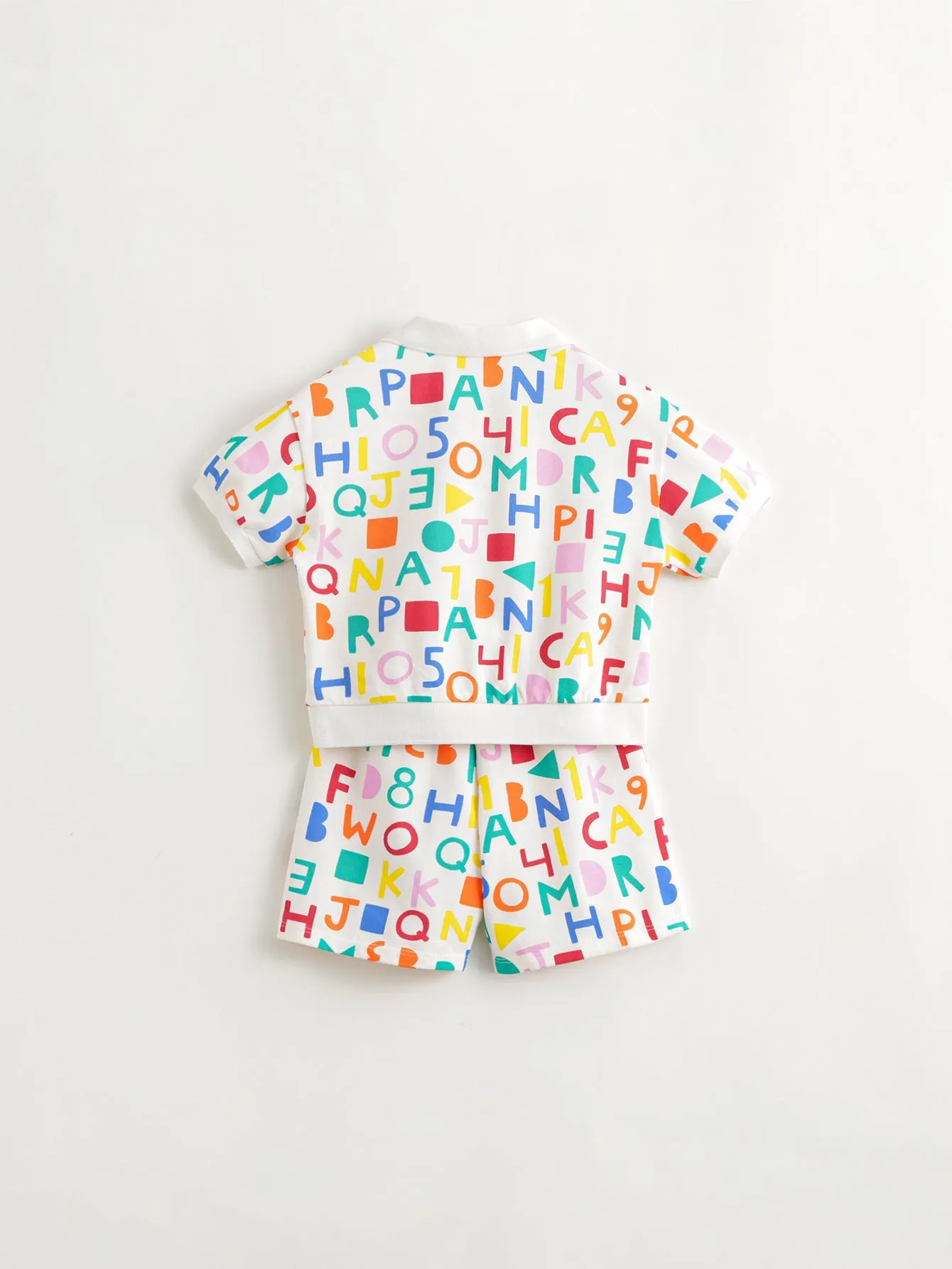 MARC & JANIE Boys Girls Polo Collar Shorts Sets 230676