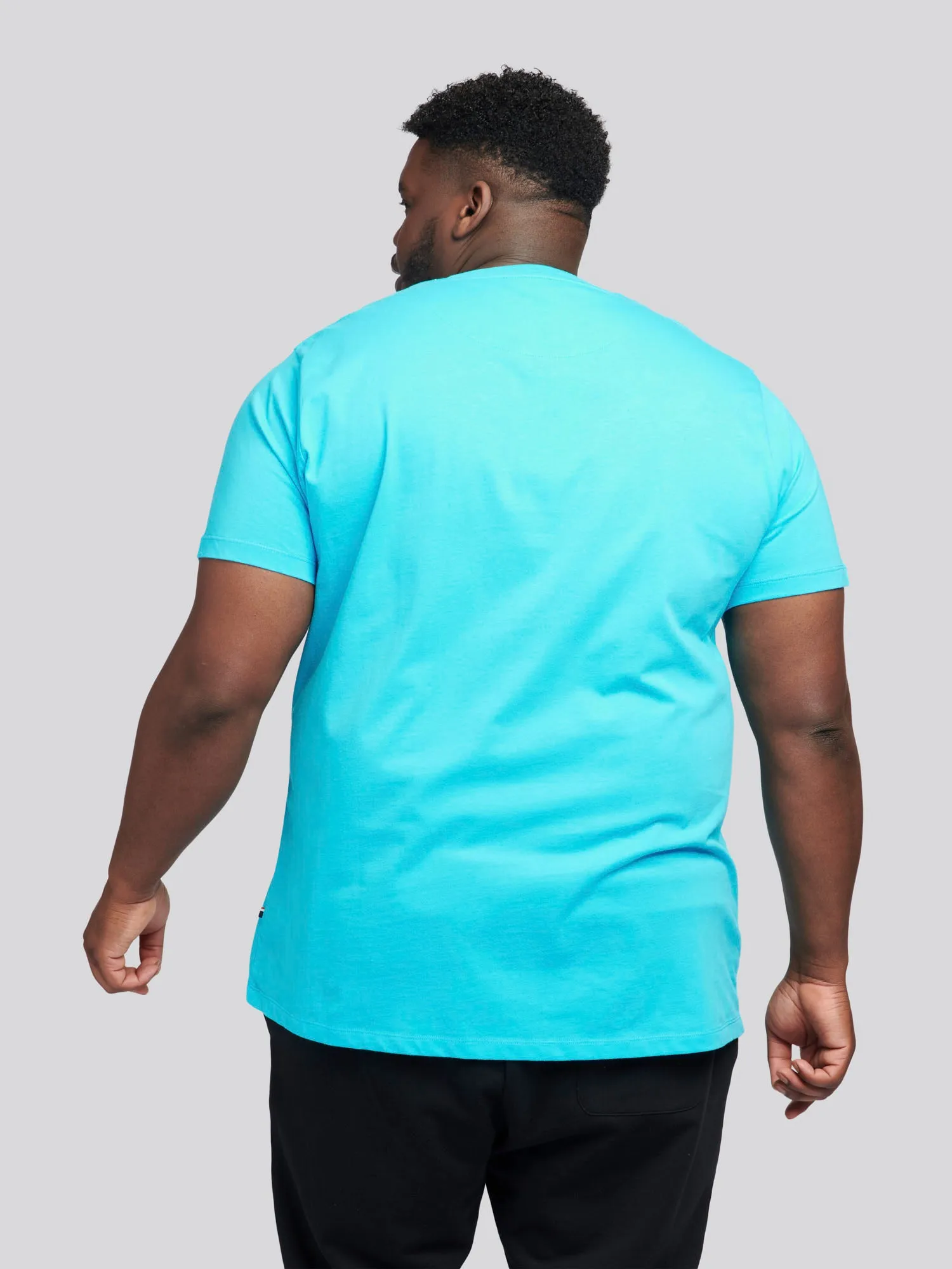 Mens Big & Tall Authentic USPA Graphic T-Shirt in Blue Atoll