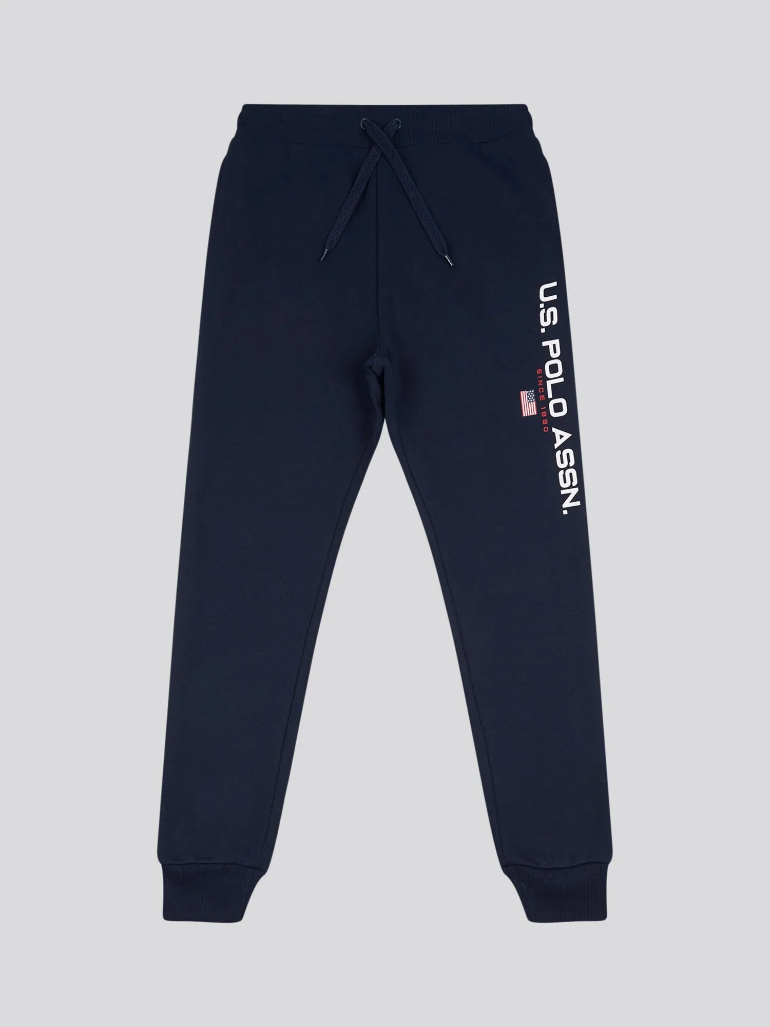 Mens Block Flag Graphic Joggers in Navy Blue