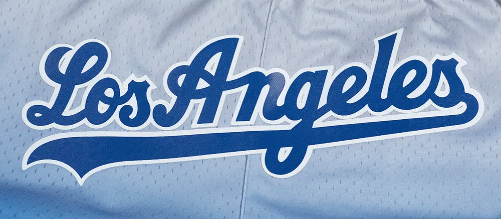 MLB LOS ANGELES DODGERS TEAM OMBRE MEN'S MESH SHORT (DODGER BLUE/GRAY)