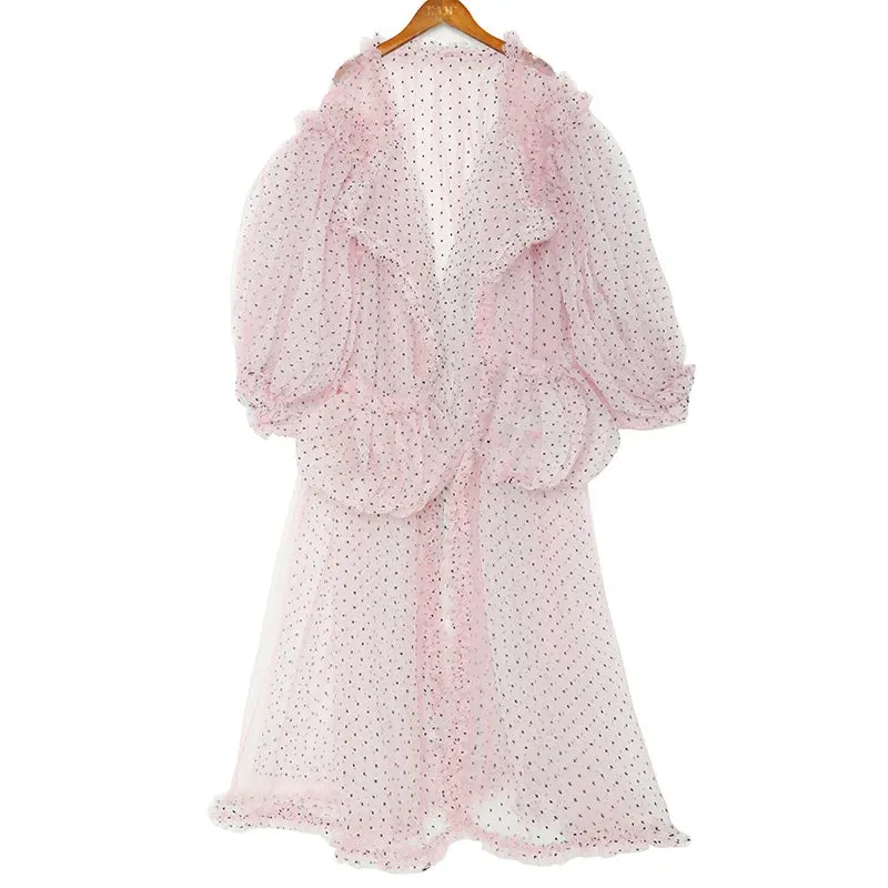 MQTIME  - Sexy Maternity Gowns Dress Photography Bubble Sleeve Shawls Art Performance Party Tulle Women Maternity Dress for Photo Shoot