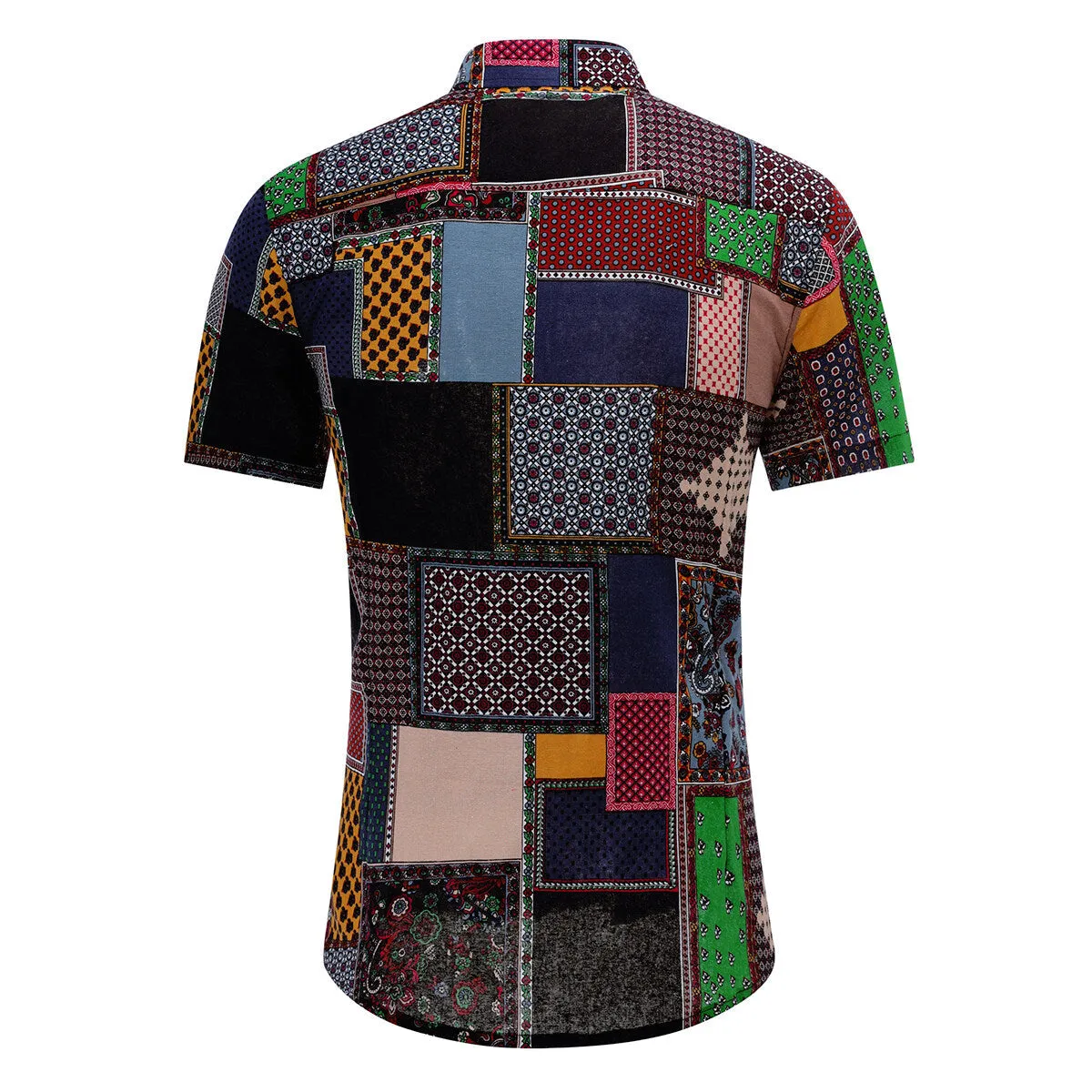 Multi-colored Square Hawaii 2-Piece Summer Suit