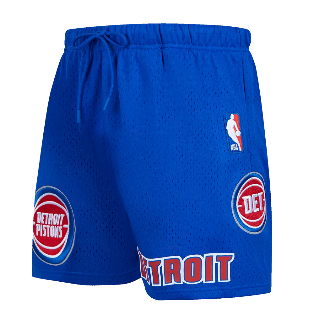 NBA DETROIT PISTONS CLASSIC MESH MEN'S SHORT (ROYAL BLUE)