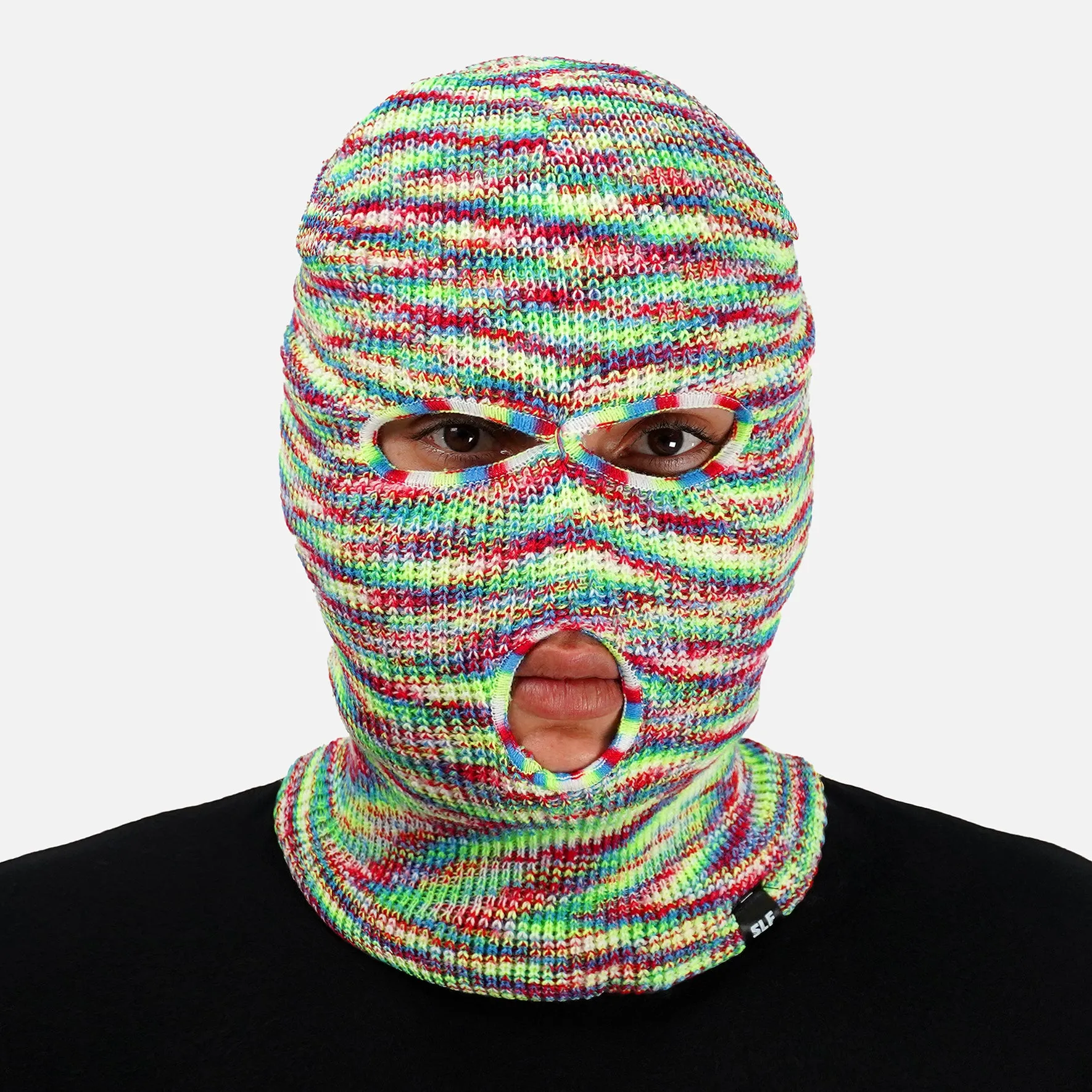 Neon Green Red Ski Mask