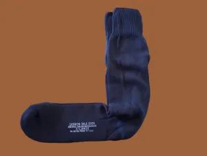 NEW MILITARY ISSUE CUSHION SOLE WOOL BLEND SOCKS U.S.A MADE BLACK X- LARGE