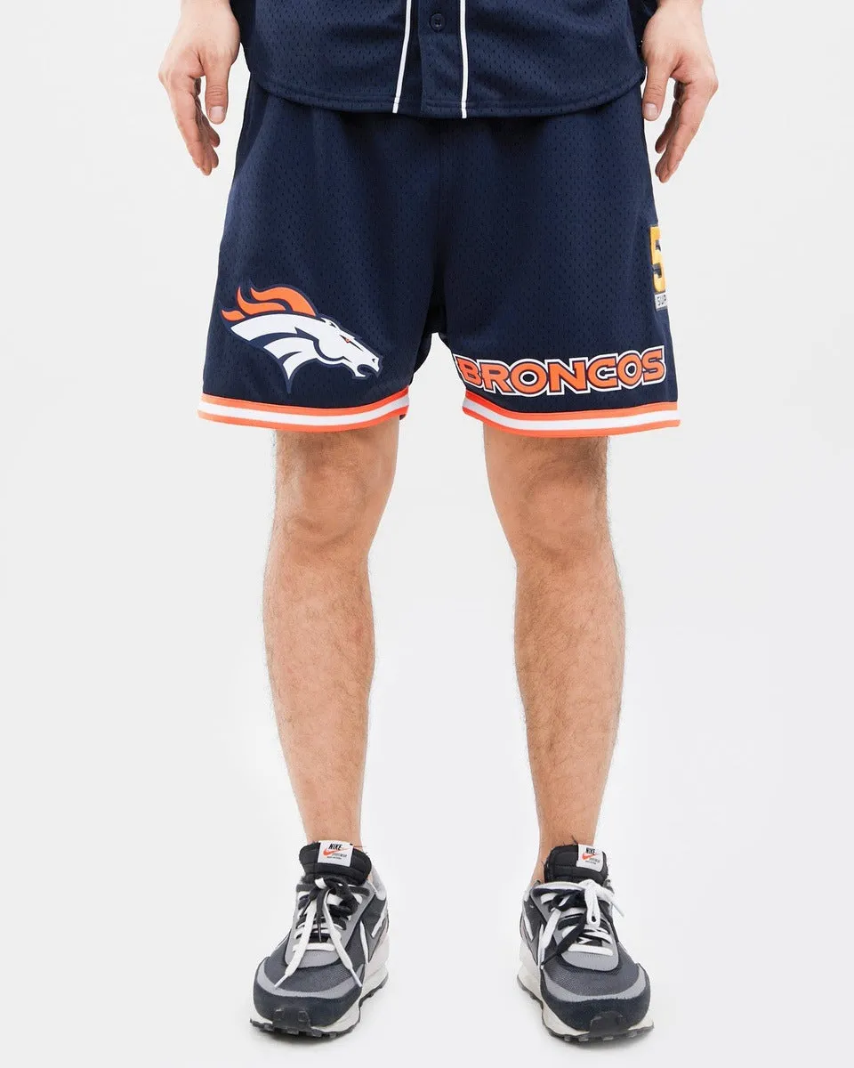NFL DENVER BRONCOS LOGO MEN'S MESH SHORT (MIDNIGHT NAVY)