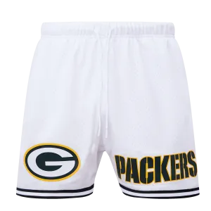 NFL GREEN BAY PACKERS MEN'S MESH SHORT (WHITE / BLACK / WHTE)