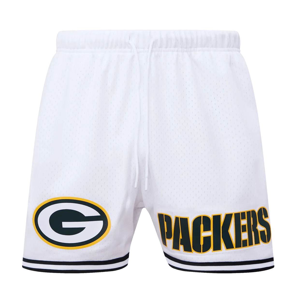 NFL GREEN BAY PACKERS MEN'S MESH SHORT (WHITE / BLACK / WHTE)