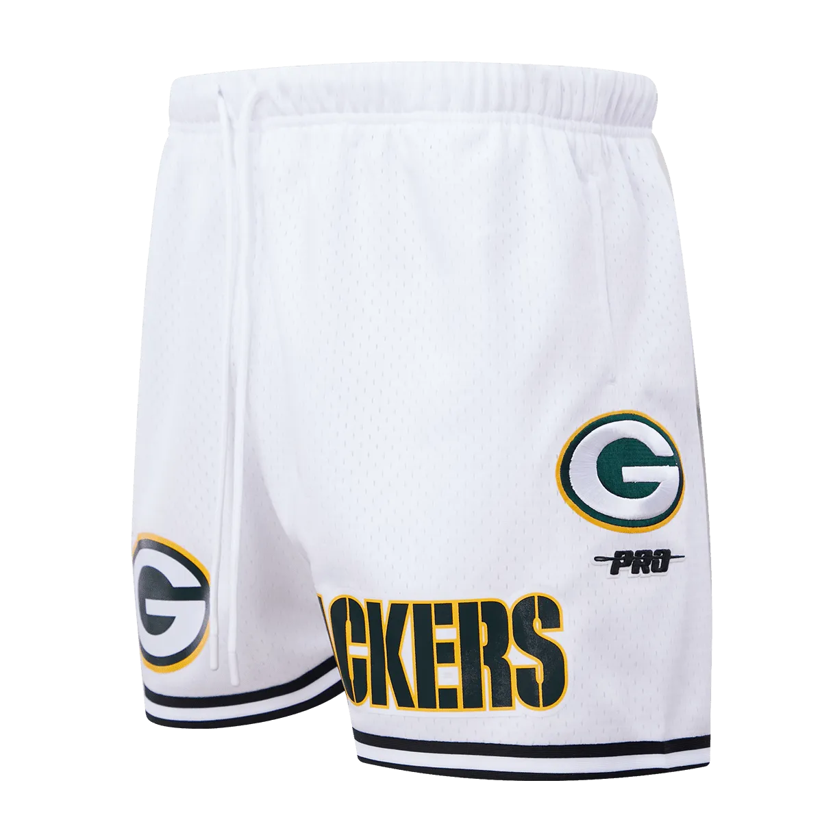NFL GREEN BAY PACKERS MEN'S MESH SHORT (WHITE / BLACK / WHTE)