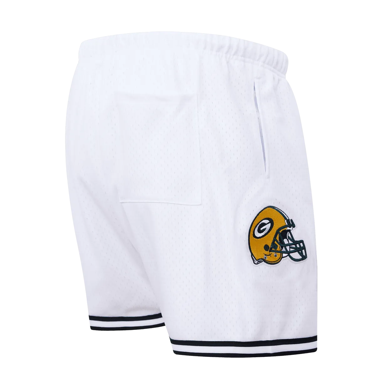 NFL GREEN BAY PACKERS MEN'S MESH SHORT (WHITE / BLACK / WHTE)