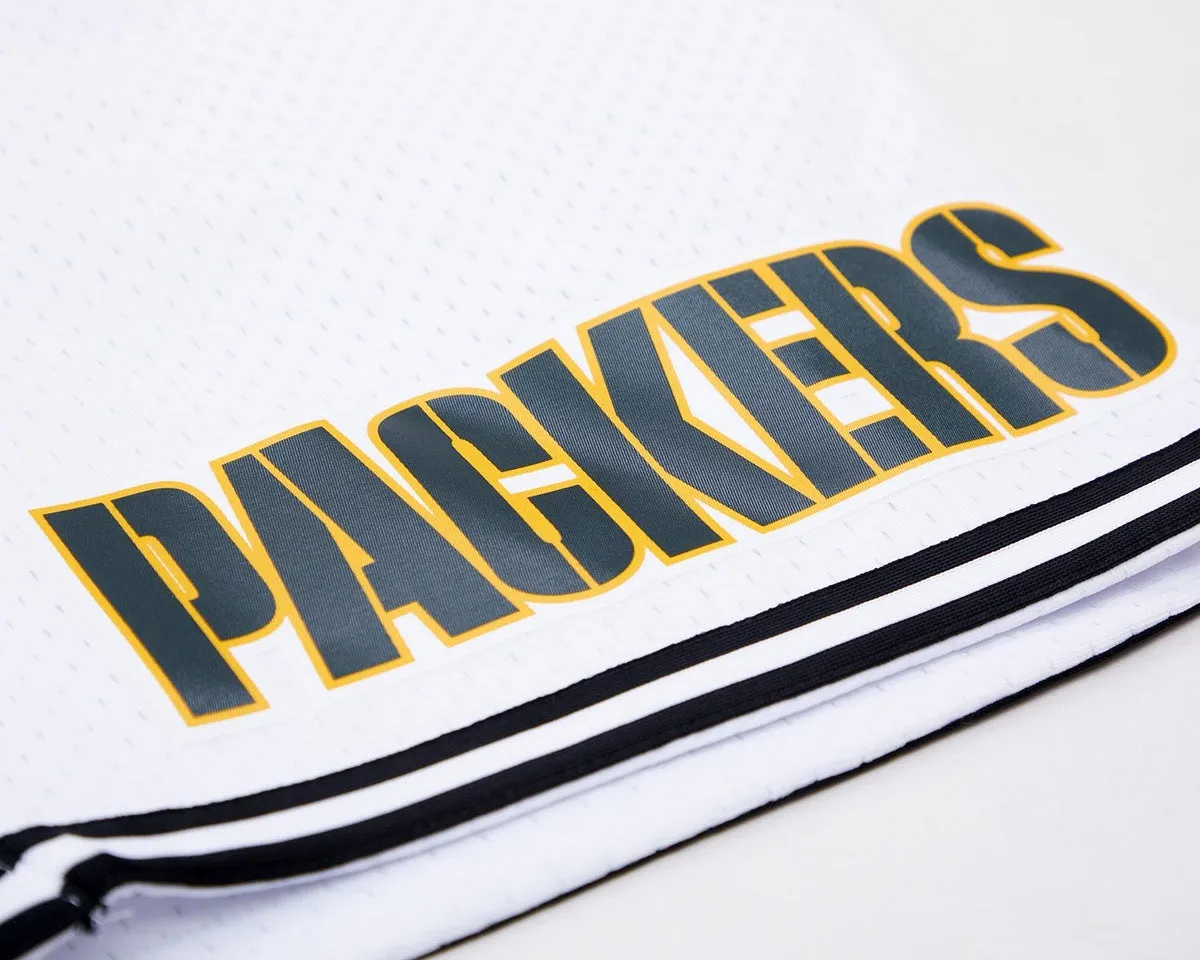 NFL GREEN BAY PACKERS MEN'S MESH SHORT (WHITE / BLACK / WHTE)