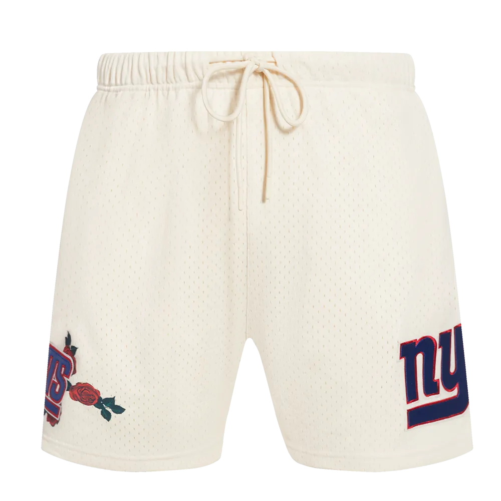 NFL NEW YORK GIANTS ROSES MEN'S MESH SHORT (EGGSHELL)